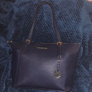 Michael Kors Navy Large Tote